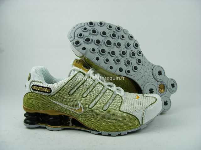 Arrial Nouvelle Nike Shox Nz Chaussures Blanc Dore 3013